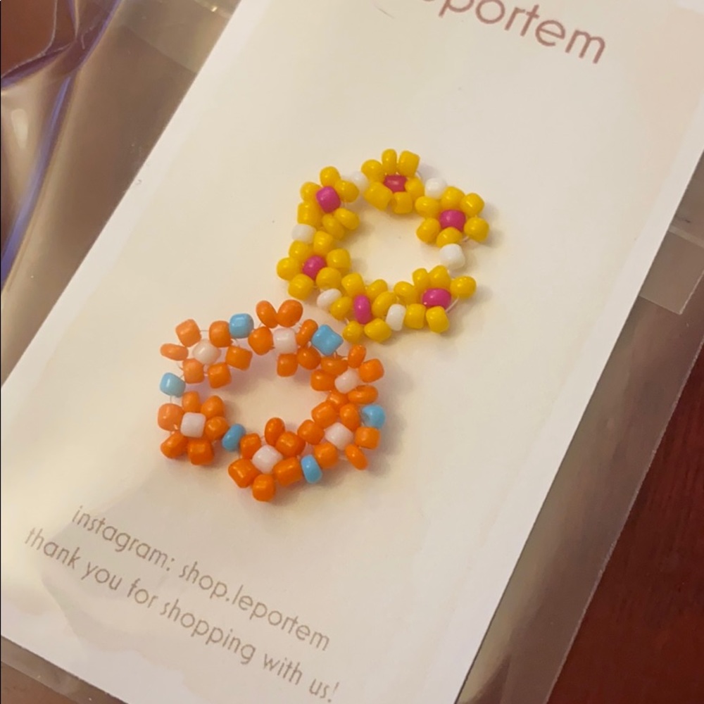 [Handmade]Flower Beads Rings 🌼